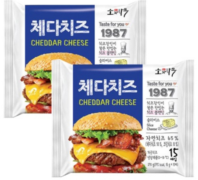 동원 소와나무 체다치즈 270g(15매), 270g, 2개