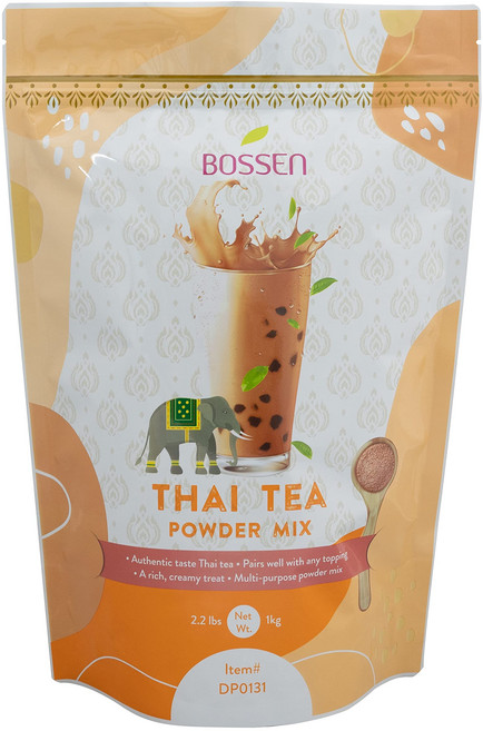 보센 버블티 파우더 믹스 - 1kg (타이티) Bossen Bubble Tea Powder Mix - 2.2 Pound (Thai Tea), 1개, 997.9g