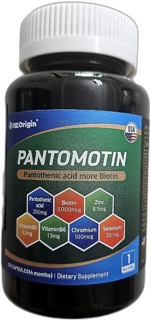 바이오틴 판토모틴 판토텐산 비오틴 비타민 미네랄 120캡슐 1개, 120정