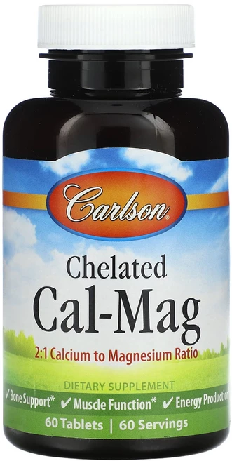 Carlson 킬레이트화 Cal-Mag 60정, Carlson 킬레이트화 Cal-Mag ..., 1개 - 쿠팡