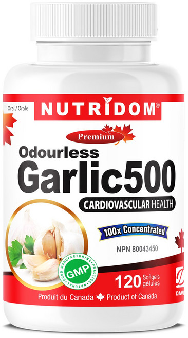 뉴트리돔 갈릭 500 100배농축 120정 냄새없는 마늘추출물 마늘영양제, 1개