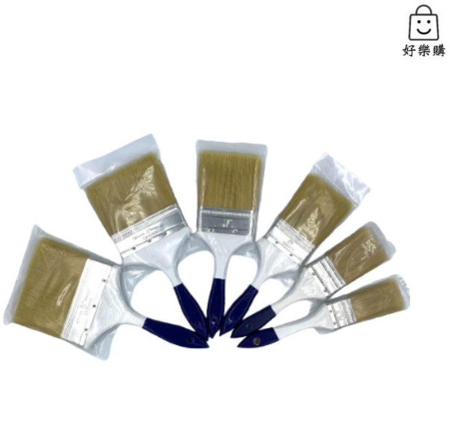 好樂購 藍白柄 油漆刷 長毛漆刷 粉刷 毛刷, 1個