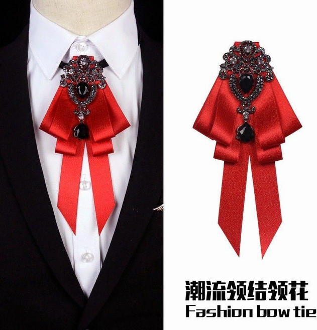 復古氣質領結 英倫學院風領花領針 男女通用純色配飾