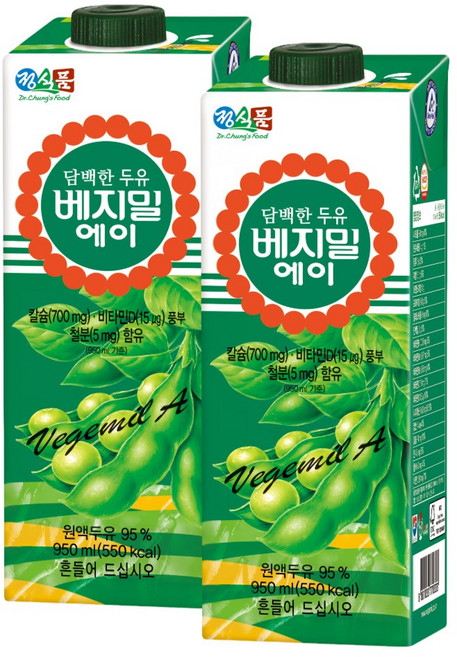 정식품 담백한 베지밀A 베지밀에이 950ml 4개