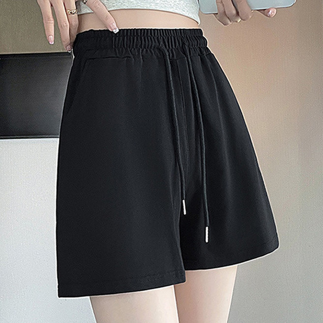 cammello 여성 트레이닝 밴딩 반바지 편한 홈웨어 숏 팬츠 면혼방