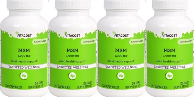 비타코스트 MSM 식이유황 1000mg, 4팩, 120정 - 쿠팡