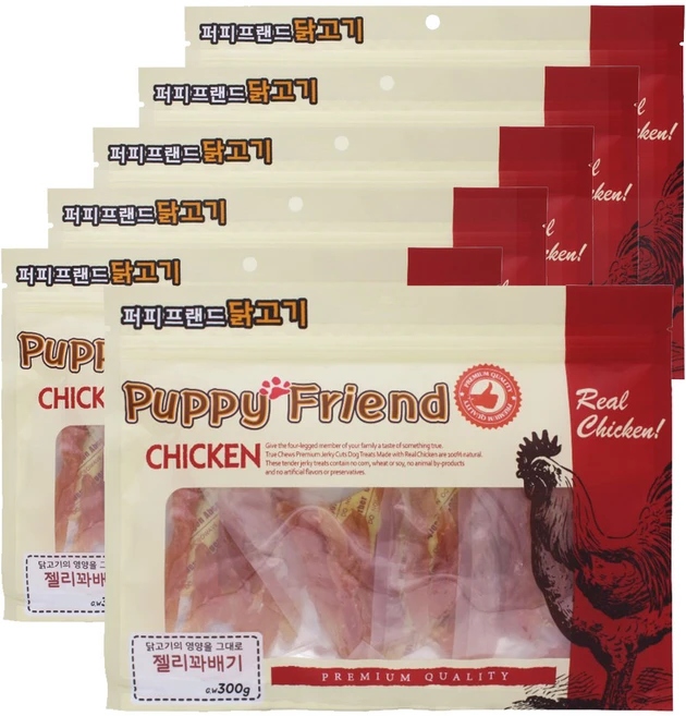 퍼피프랜드 강아지 사사미 치킨간식, 6개, 300g - 쿠팡
