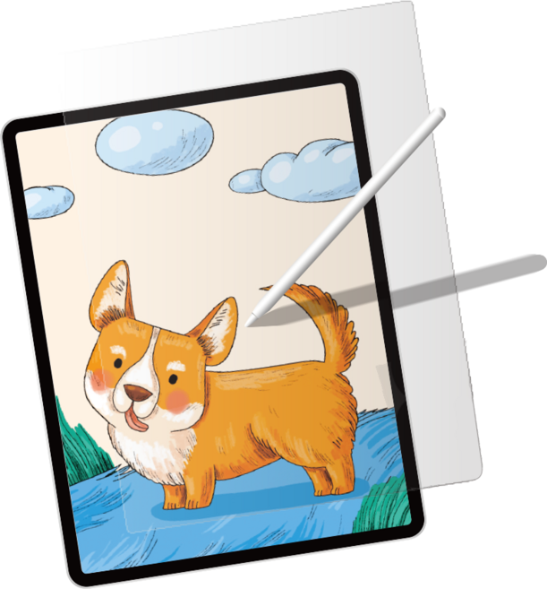 라이트메이트 무반사 종이질감필름 2개입