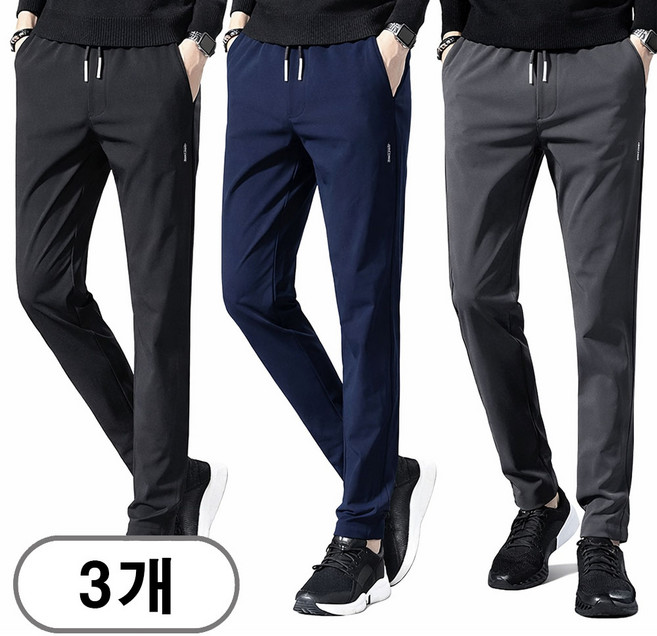 차쿠 1+1+1(총3벌) 남성 겨울 기모 바지 슬랙스 스판바지 기모 트레이닝 팬츠 기모 작업복바지 아빠 아저씨 빅사이즈