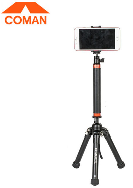 [코만 COMAN MT50+E350] 스마트폰 셀카봉 미니 삼각대, 1개, MT50+E350