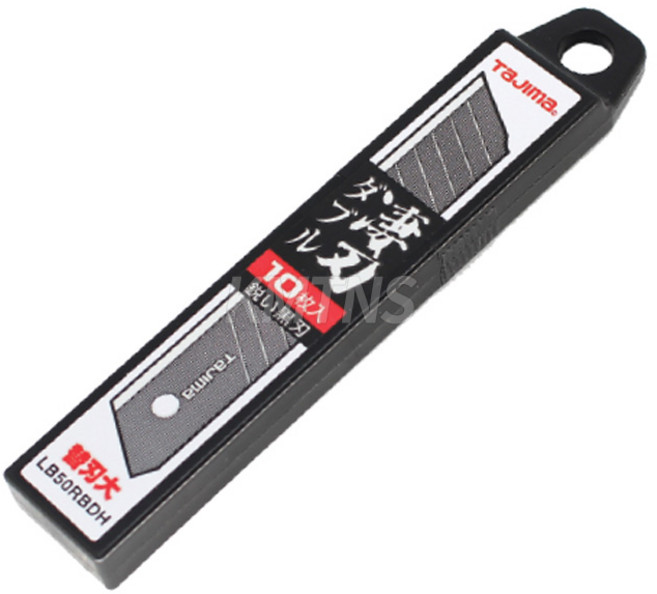 [TAJIMA] 타지마 커터칼날 LCB-50RBDH 규격18mm 블랙더블/컷터칼날, 1개