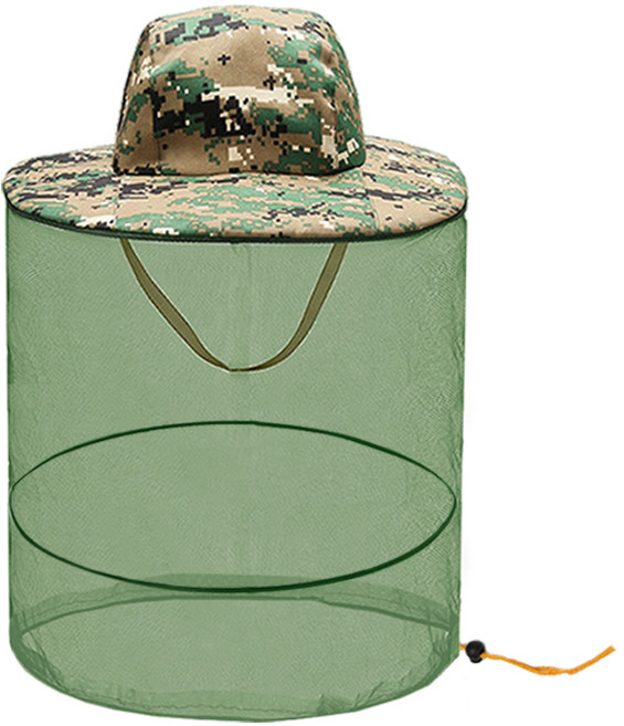 (고급 밀리터리 방충망 모자 대형 1P) 남녀공용 남성용 방충 모기장 양봉 벌초 농모 농사 치마 모자