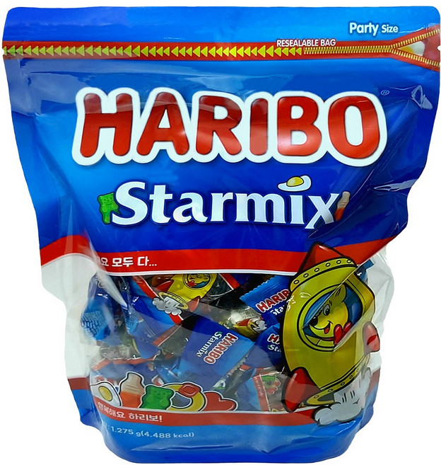 하리보 스타믹스 1275g 1.275kg 대용량 간식 학원 학교 유치원 어린이집 간식, 1개