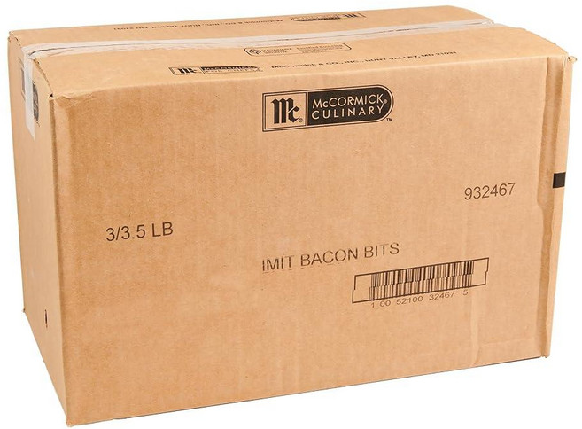 McCormick Culinary 베이컨 맛 비트 1.6kg(3.5파운드) (3팩) 샐러드 수프 감자 채식 요리 등의 토핑용 식물 기반 용기 3개 171969, 3.5 Pound (Pack of 3), 1.6kg, 1개