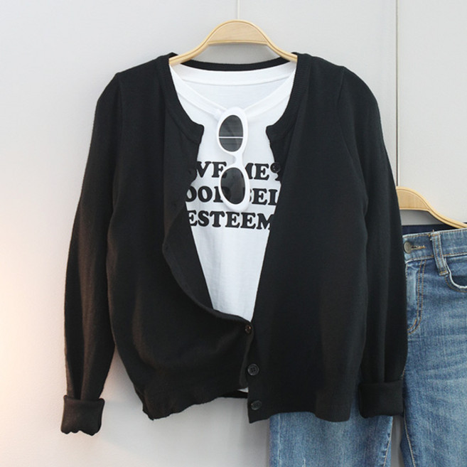 달콩 여성 베리드트임니트가디건 봄니트 기본가디건