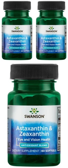 스완슨 아스타잔틴 & 제아잔틴 소프트젤, 3개, 60정 - 쿠팡