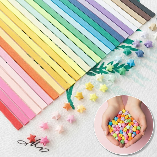 별 종이 접기 파스텔 별접기 별모양 만들기, 540개, 27색