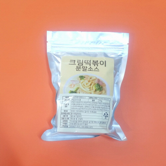 정푸드 떡볶이소스 크림맛, 1개, 250g