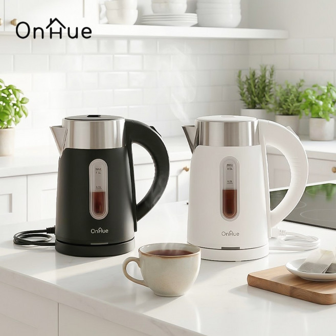 무선 전기포트 800ml 304 스테인리스 전기주전자 이중단열 자동전원차단 소형 미니 커피포트, 화이트(OHA-08STKW)