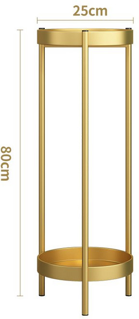 화분정리대 다육이선반 거치대 화분다이 올리브블라드 골드, 직경 25 높이 80(골드)