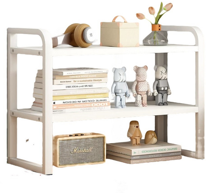 레디박스 책상 주방 욕실 정리 다용도 소형 수납 스탠드 미니 선반, 화이트, 2단