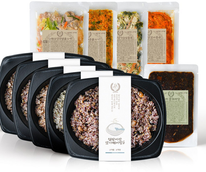 가치올림 저염 저당 식단 프리미엄 건강 수제 냉동 도시락 5종 세트, 340g, 5세트