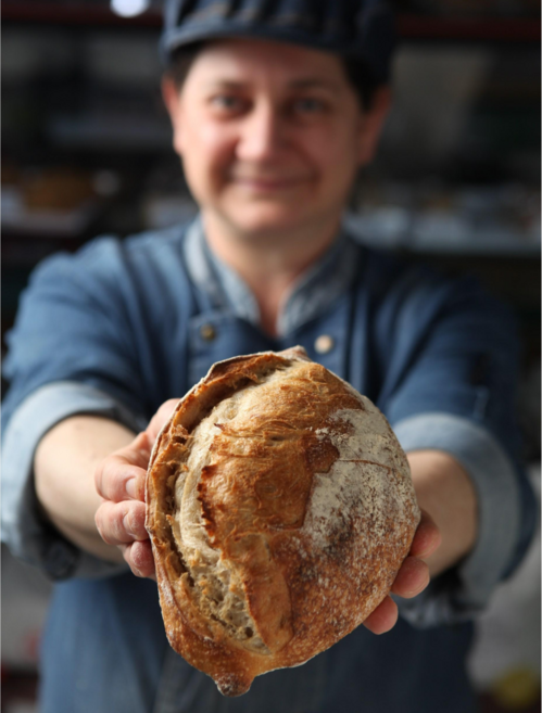 !커팅![맘베이커리] 프랑스 전통 깜빠뉴 / 캄파뉴 천연발효/무설탕, 컷팅해주세요, 450g, 1개