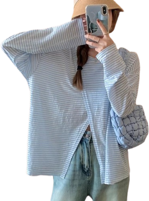 티티웍스 살안타템 커버업 스프라이트 트임 얇은 여름 긴팔티