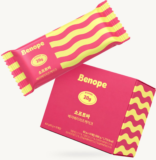 베노프 소프트바 프로틴바 베리베리치즈케이크 10p, 600g, 1개