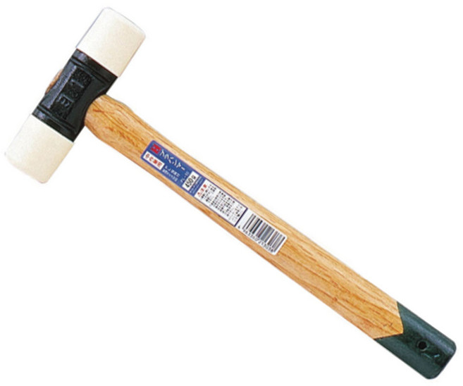 OH 일본정품 우레탄망치 고무 타일 기계조립 양용 인테리어 햄머, 1개