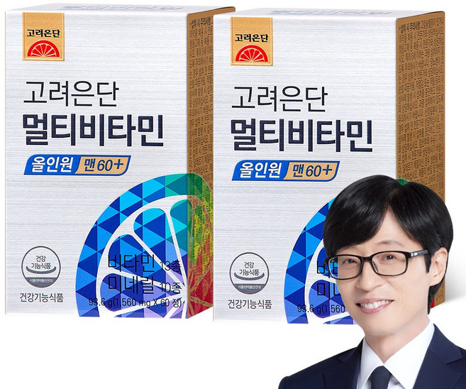 고려은단 멀티비타민 올인원 맨 60+, 60정, 2개