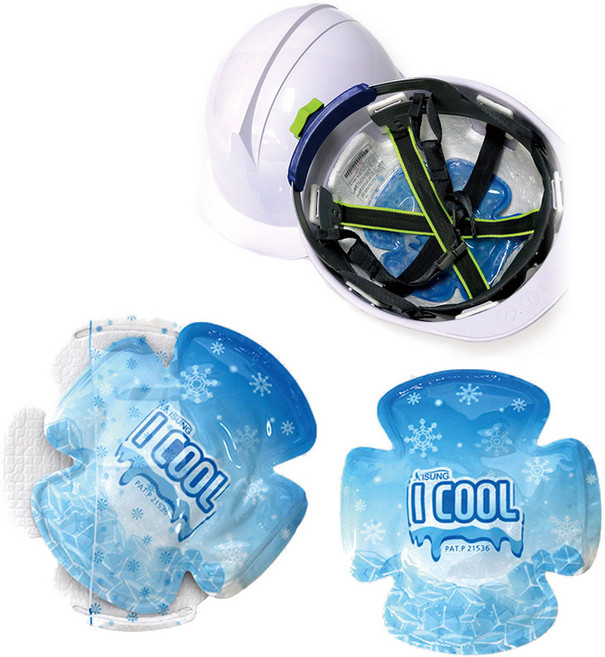 안전닷컴 헬멧 시원한 쿨팩 안전모 다용도 아이스팩, 4개