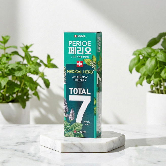 페리오 토탈7 메디컬허브 바질민트 치약 100g 7개