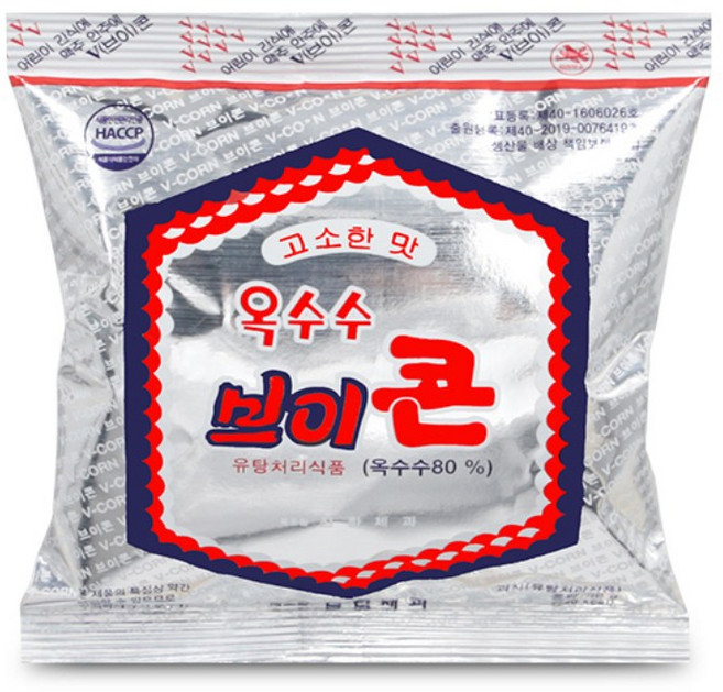 브이콘 옥수수 과자, 50g, 10개