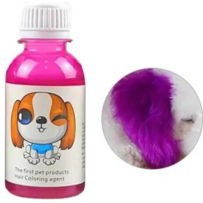 강아지 염색약 고양이 오래 지속되는 무자극성 천연 추출물 반려동물 염색 크림 개 털 색소 염료 용품 100ml 1 세트, 없음, 1) Purplish Red, 1개