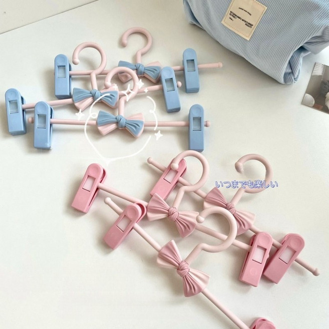 해피유통 행거 귀요미 나비 집게 행거 가정용 건조대 속옷 팬티 행거 jhXG03, 10개입, 핑크색
