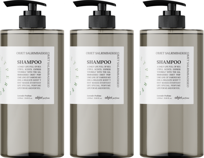 살림백서 오브제 퍼퓸 샴푸 라벤더퍼퓸, 3개, 1L