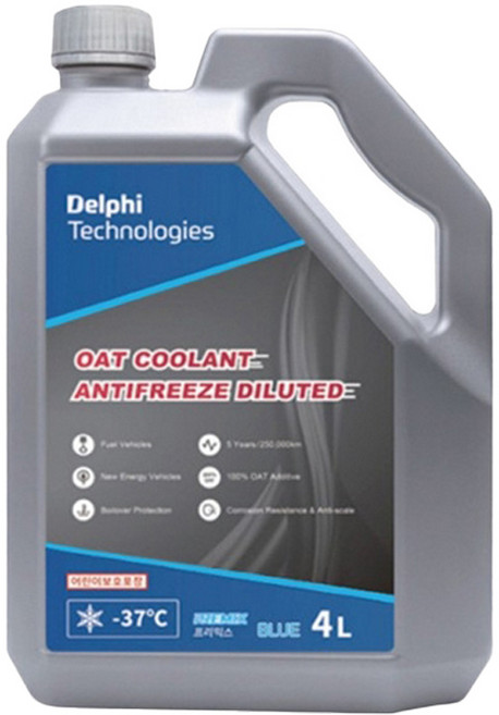 델파이 부동액 레드 벤츠 프리믹스 희석액 냉각수 부동액 4L, 1개