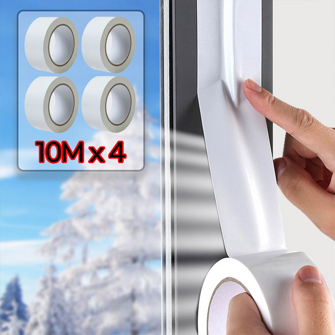 3+1 바니엘 창문 방풍 테이프 틈새 우풍 바람 소음 차단, 4개