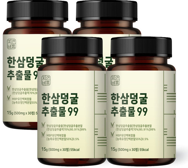 자연바름 한삼덩굴 추출물 어린이 청소년 초등 성인 키즈, 4개, 30정