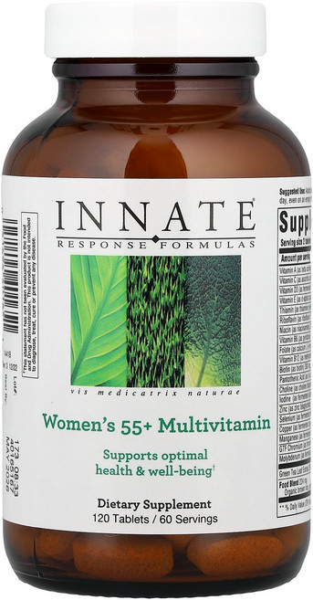 Innate Response Formulas 55세 이상 여성용 종합비타민 철분 및 비타민K 무함유 120정 Formulas (이네이트 리스폰스 포뮬라스), 1개