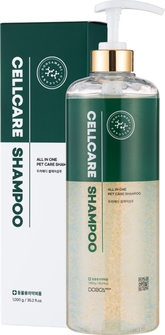 두카메디 셀케어 대용량 샴푸 강아지 고양이 피부 줄기세포 아토피 피부병 알레르기, 1개, 1000g