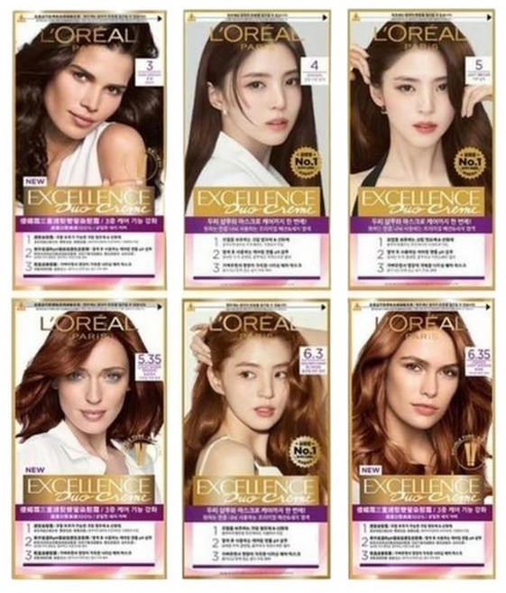 로레알파리 엑셀랑스 듀오 크림 96g(4호 짙은 자연 갈색)GRS, 1개, 짙은 자연 갈색
