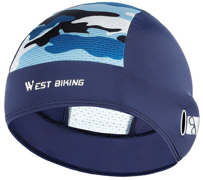 시그니처베이지 자전거 라이딩 쿨 모자 두건 쪽모자 스컬캡 YPZ295, 블루, 1개