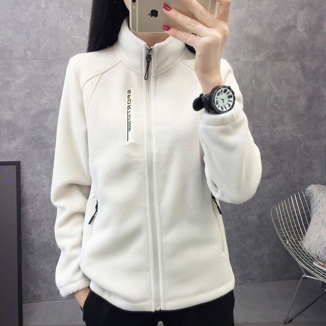 여성 보온 기모 집업 플리스 자켓 데일리 아우터