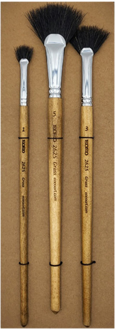 EOEO 2625 거친부채붓(흑돈모) 200mm 이오이오붓 수채화평붓 아크릴붓 유화붓, 1호