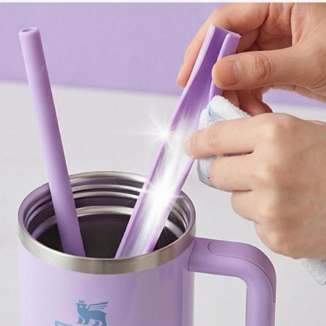 텀블러용 실리콘 롱빨대 30cm 개별포장 스탠리 스타벅스 호환용 빨대, 2개, 1세트