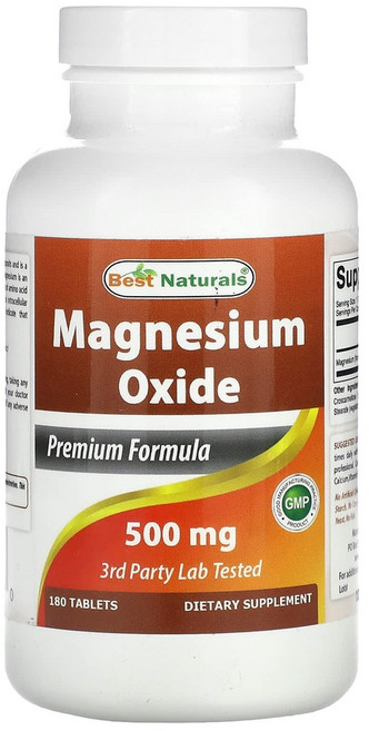 베스트내추럴스 산화 마그네슘 500mg 180정, 1개