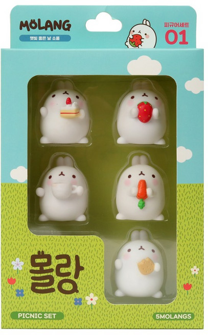 몰랑이 피규어세트 시즌1 - 햇살 좋은 날 몰랑의 소풍, 1개
