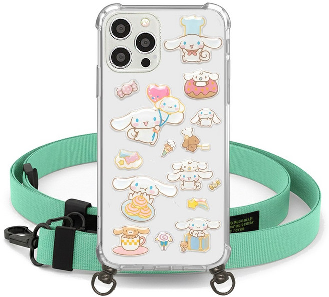시나모롤 목걸이 케이스 패치 스트랩 아이폰